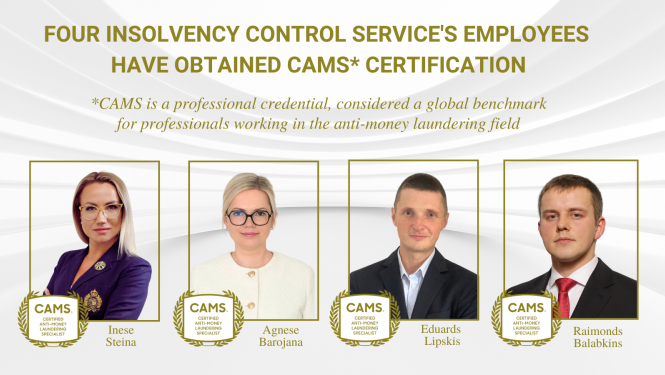 Four Insolvency Control Service's employees have obtained CAMS certification